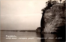Outer Point Pictured Rocks Munising, Michigan RPPC Real Photo Postcard