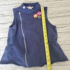 American Girl Kids Love to Layer Moto-Style Blue Vest Size L - Fits like 7/8 — photo 4