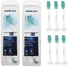 6X Philips Sonicare ProResults HX6013 Replacement Toothbrush Brush Heads New