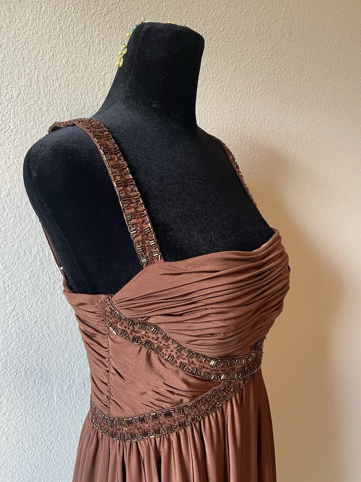 vintage beaded adrianna papell dress size 8 - Image 4 of 4