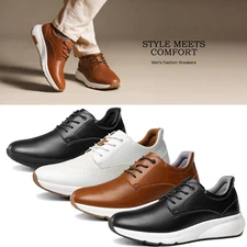 Men's Dress Sneakers Casual Lace Up Oxford Cushioned Stylish Walking Shoes