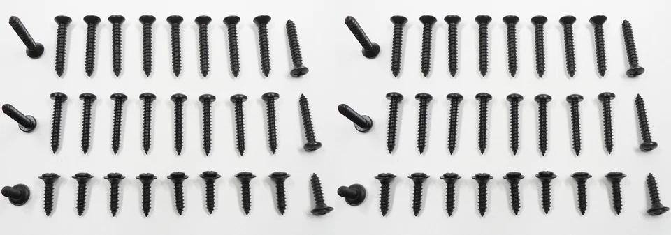 NEW 85 PC KIT OF BLACK INTERIOR SCREWS! FOR OLD SCHOOL & CLASSIC CARS (7 TYPES) - Image 2 of 4