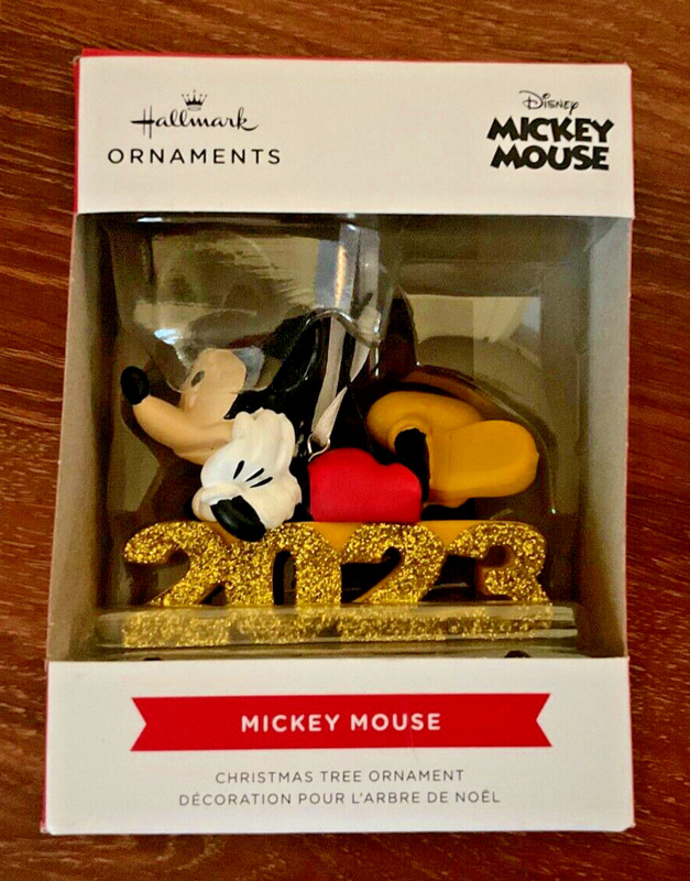NIB Hallmark Ornament 2023 year in glitter Disney Magic Mickey Mouse