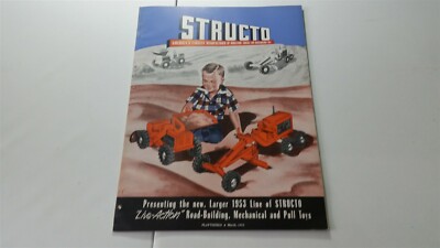 1953 PAPER AD 8 PG COLOR Structo Toy Truck Road Grader Dump Steam Shovel +++