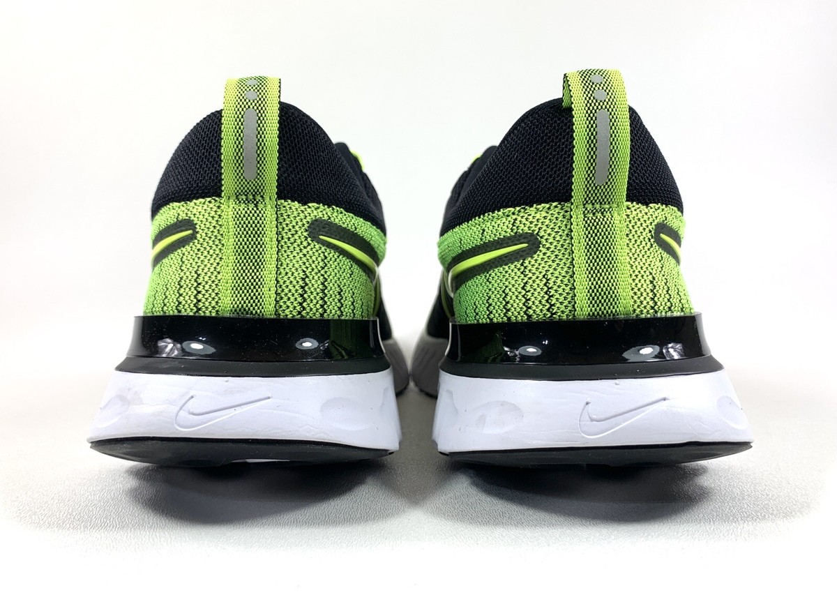 Nike Men\'s US 9 React Infinity Run Flyknit 2 Running Shoes Volt/Black CT2357-700 Nike React Infinity Run Flyknit 2  main image 3