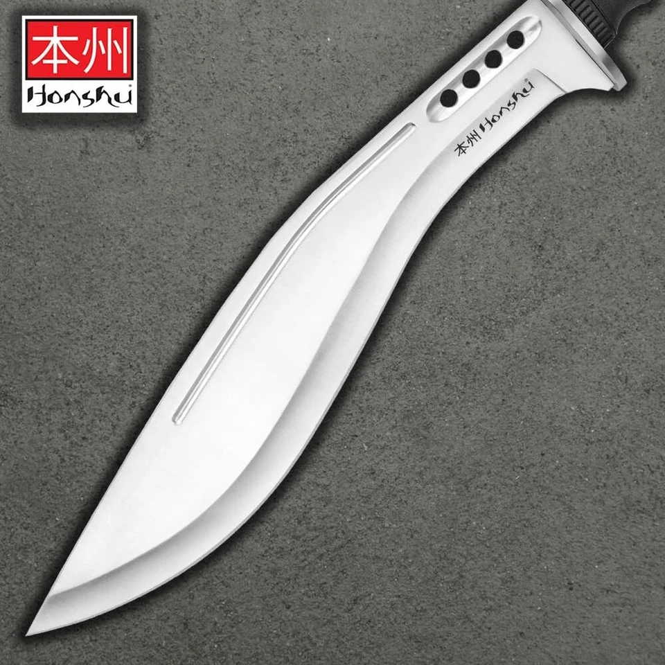 Honshu Boshin Kukri | Hoja de acero inoxidable Full-Tang de 13 1/8” | Funda de cuero Foto 4 de 4