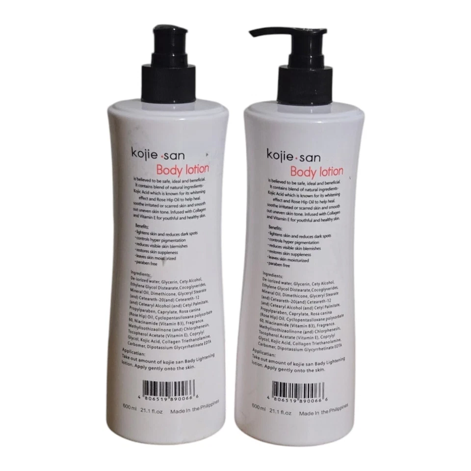 Paquete de 2 lociones corporales aclaradoras de piel Kojie San Kojic Foto 3 de 4