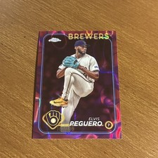 2024 Topps Chrome Update Series Elvis Peguero #USC63 Magenta & Purple Lava /299