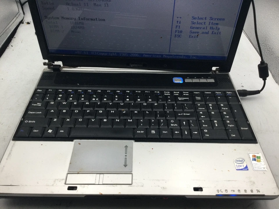 SYSTEMAX MS-16372 - BIOS 靴子 - 英特尔酷睿 2 双 - 1GB RAM - 15 英寸 - 阅读 - BB — 第 3/4 张图片