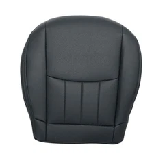 Driver Side Bottom Replacement Perforated Leather Line Seat Cover Black