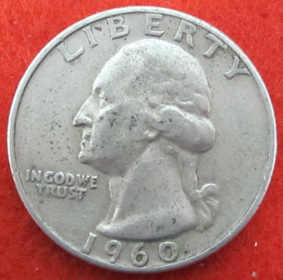 1960 D Washington Silver Quarter - Circulated - Actual Coin L1532