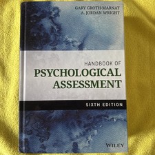 Handbook of Psychological Assessment by Groth-Marnat Sixth Ed. In Very Good Cond