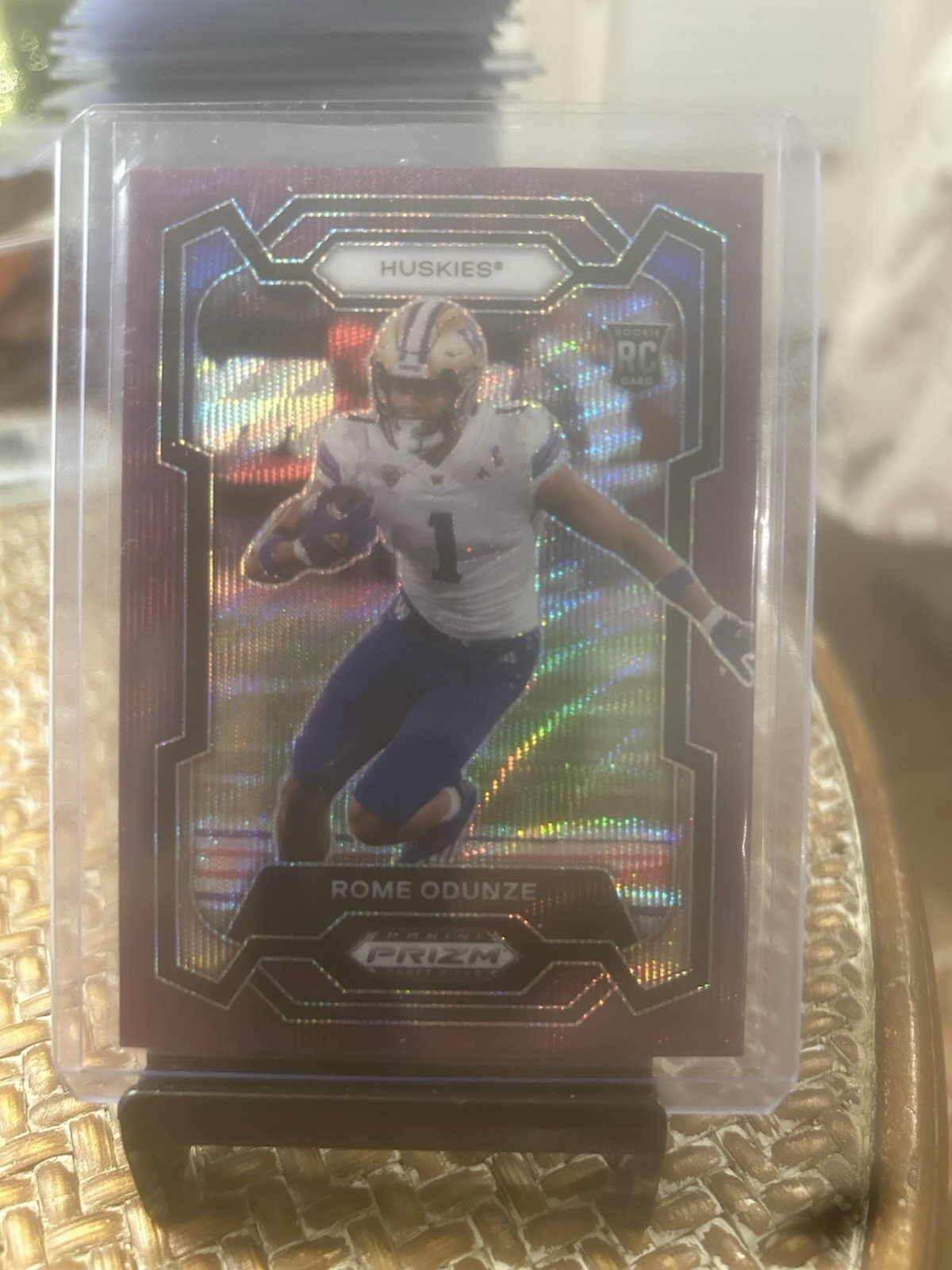 2024 Panini Prizm Draft Picks - Rome Odunze #111 Purple Wave Prizm (RC)