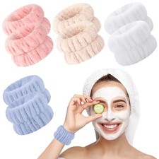 8Pcs FaceWash WristbandsWrist Towels Bands for Washing Microfiber Wrist Spa W...