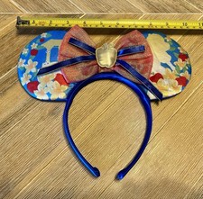 Disney Girls Ears Headbands Lot Of 3 Ariel Little Mermaid Snow White Tiana