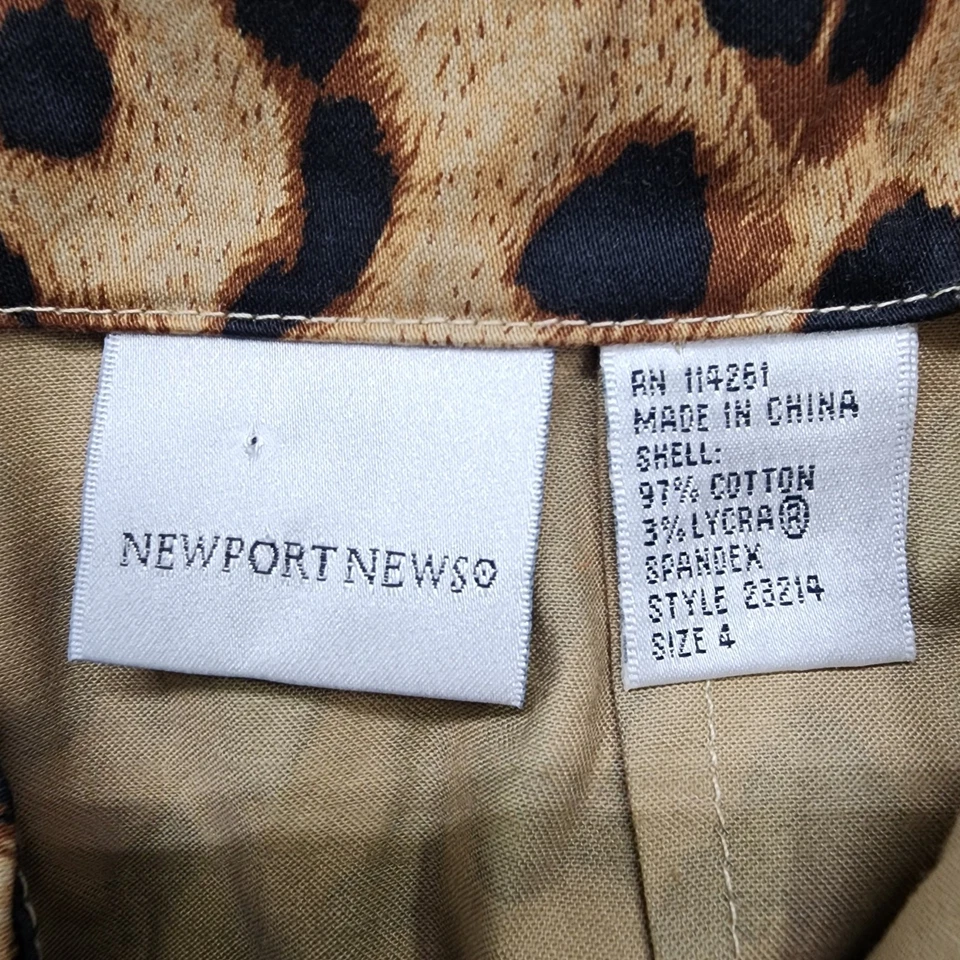 Falda De Colección Años 90 Newport News Talla 4 Marrón Guepardo Cintura Alta Lápiz Pinup Vamp Foto 3 de 4