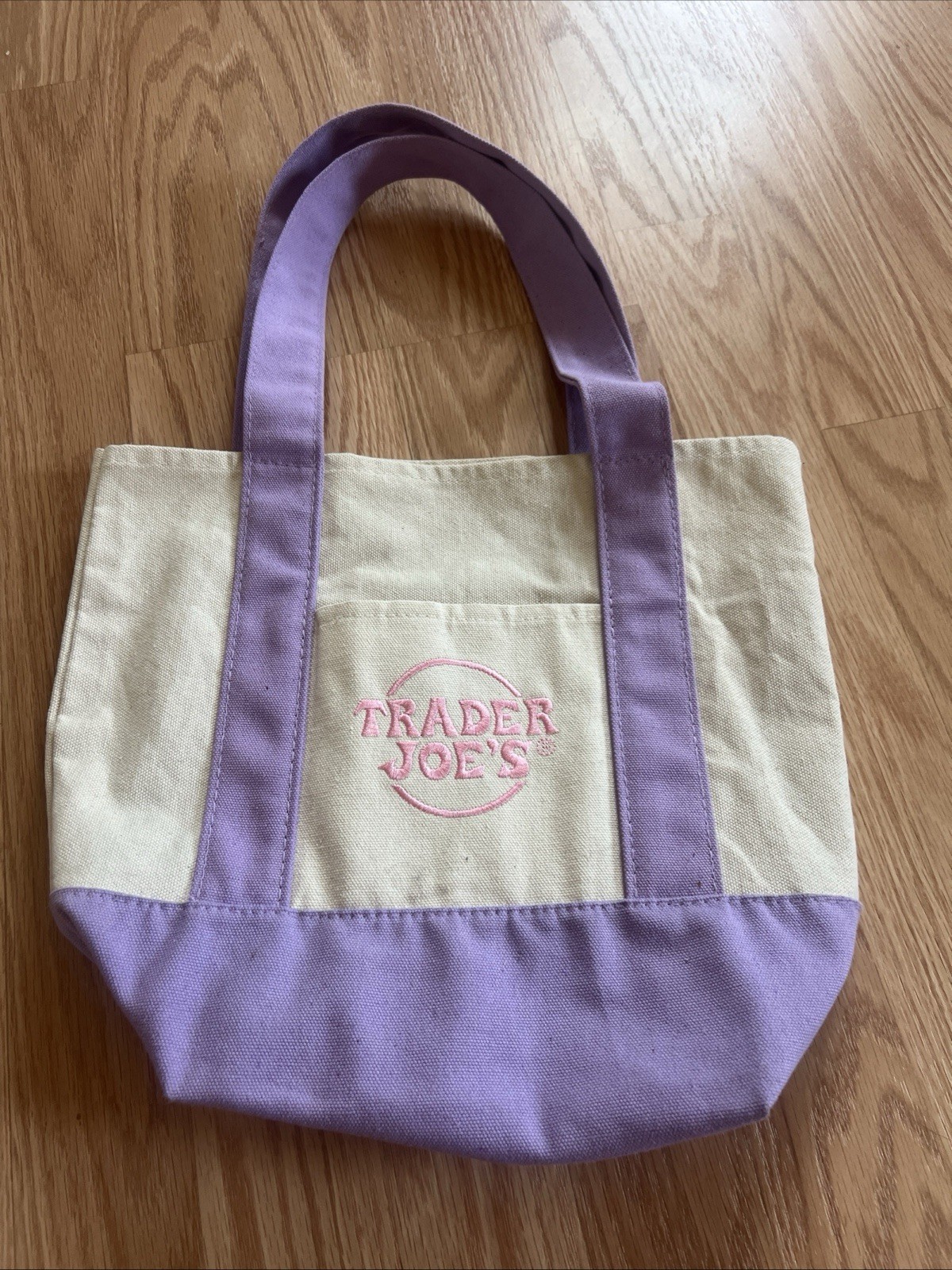 Trader Joe's Mini Canvas Tote Bag - Pastel Lavender - Limited Edition 💜 TJs