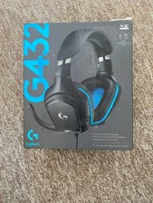 Logitech G432 Wired Gaming Headset BLACK/BLUE, PC, PS4,XBOX,SWITCH. NEW!