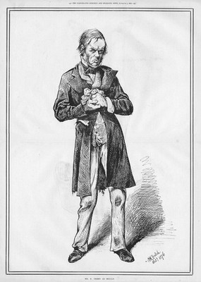 EDWARD O'CONNOR TERRY Schauspieler als Form von M. Stretch - Antikdruck 1876