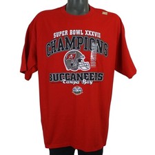 Vintage 2003 Buccaneers Super Bowl XXXVII Champions Tee Mens XL Red