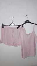 Matalan Women’s 2 Piece Pyjama Set Pink Glittery Size L NEW WITH TAGS