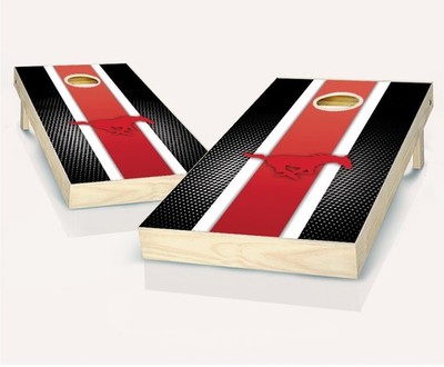 SMU Mustangs Cornhole Boards NCAA Licensed Striped Design Team Logo Bags