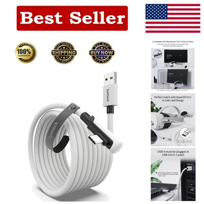 16FT Link Cable for VR Connection - Compatible with Quest, Pico 4 & More