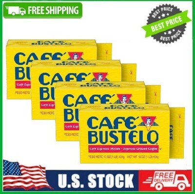 4 PACK Cafe Bustelo Ground Coffee, Dark Roast, 16 oz Brick