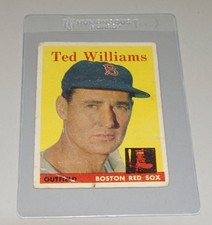 1958 TOPPS BASEBALL #1 TED WILLIAMS BOSTON RED SOX MCCANNENTERPRISES