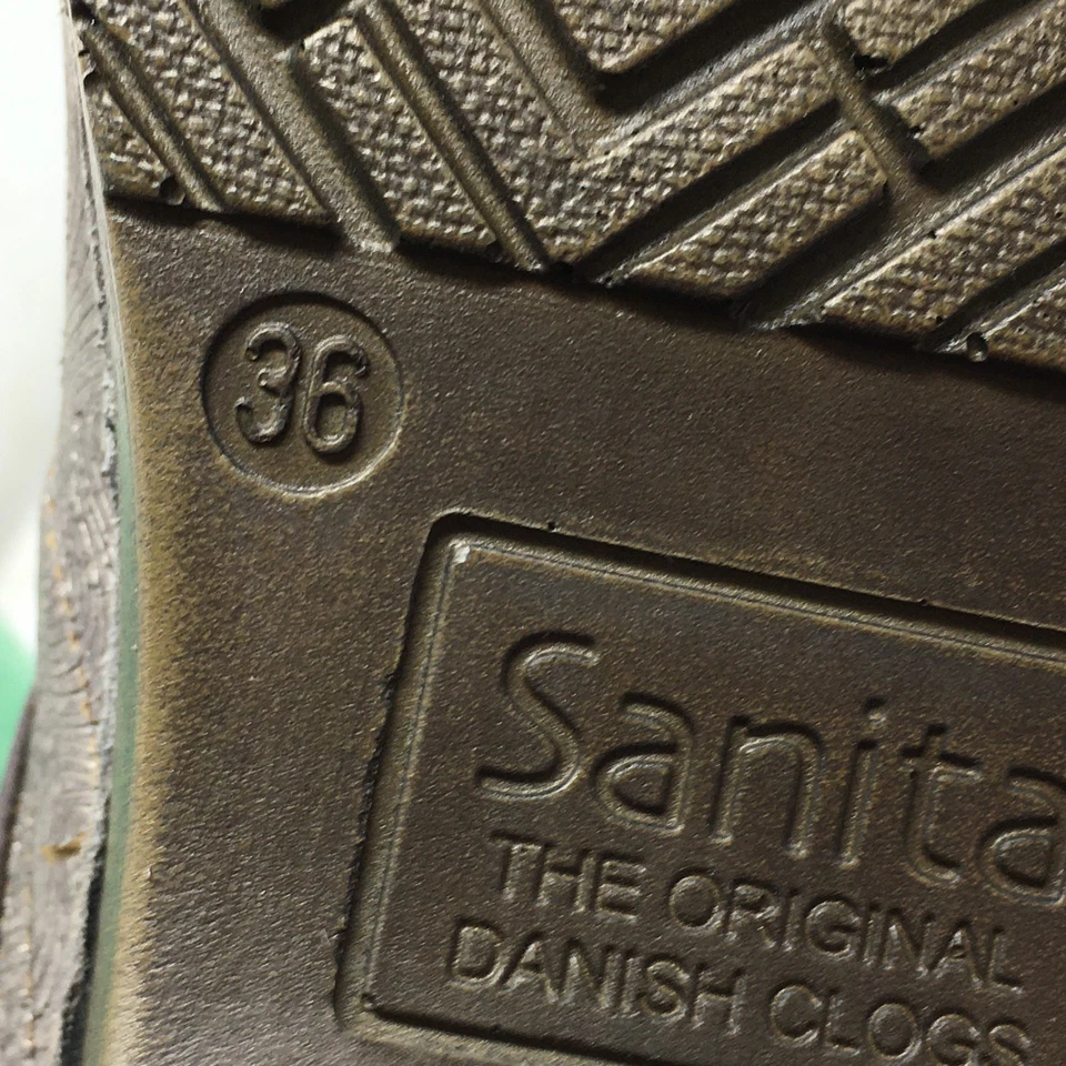 Zuecos Sanita Mocasines Zapatos Mujer Talla 5-5.5 EE. UU. 36 UE Cuero Gunmetal Comodidad Foto 2 de 4