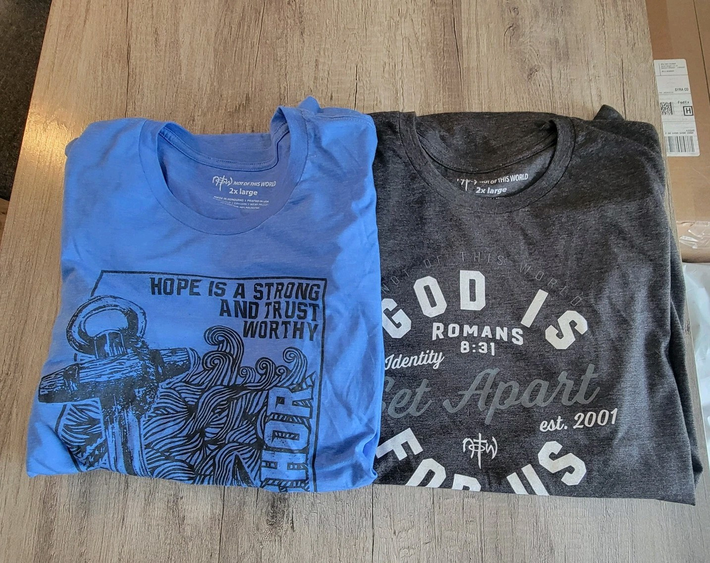 Not Of This World NOTW Graphic God T Shirt Men’s Size 2XL Short Sleeve Lot Of 2