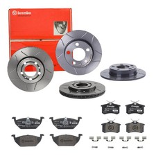 Brembo | Bremsscheiben Max Line + Beläge Vorne + Hinten für VW Golf 4 Polo 9Nx