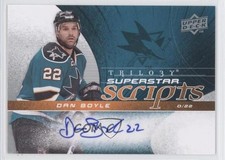 2008-09 Upper Deck Trilogy Superstar Scripts Dan Boyle #SS-DB Auto 0a1