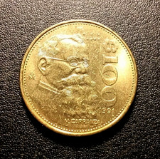 1991 Mexico 100 Pesos Coin