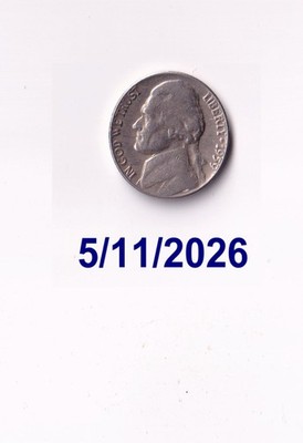 1959P JEFFERSON NICKEL SEMI-KEY!Circulated!