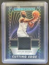 2024-25 Panini Obsidian Jaylen Brown Cutting Edge Memorabilia Jersey #/249