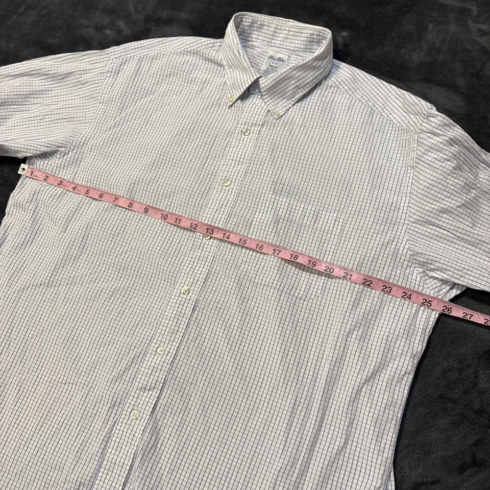 VTG Brooks Brothers Makers Button Down Shirt Mens 17 35 Relaxed Fit Made in USA - Image 3 of 4