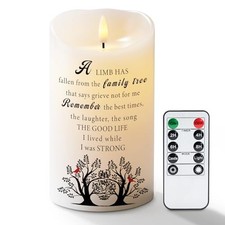 Memorial Candle Bereavement Sympathy Gifts for Loss of Loved One, Family Tree