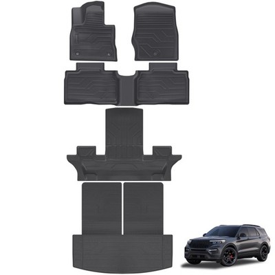 Floor Mats for 2020-2026 Ford Explorer 6 7 Seats Floor Liner Trunk Mat