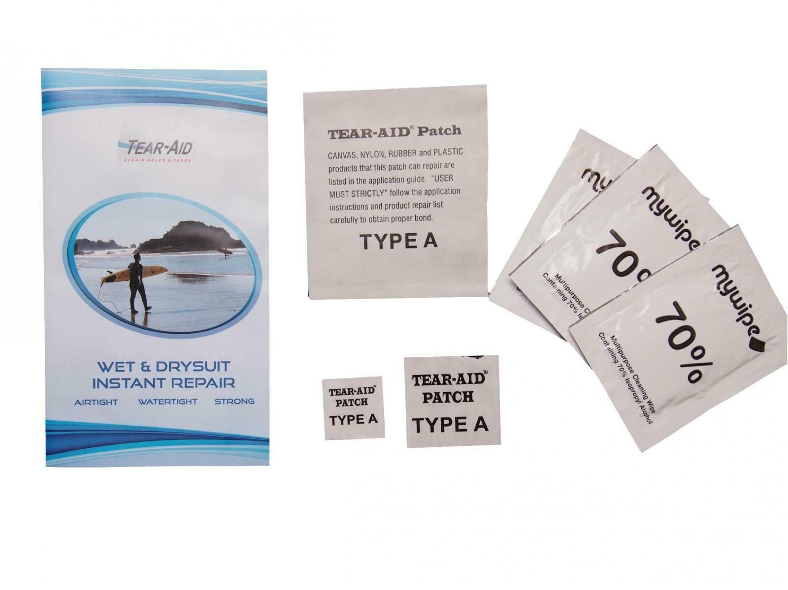 Tear Aid Wetsuit Instant Repair Patch Kit Type A x 3 Drysuit Wellies Rubber