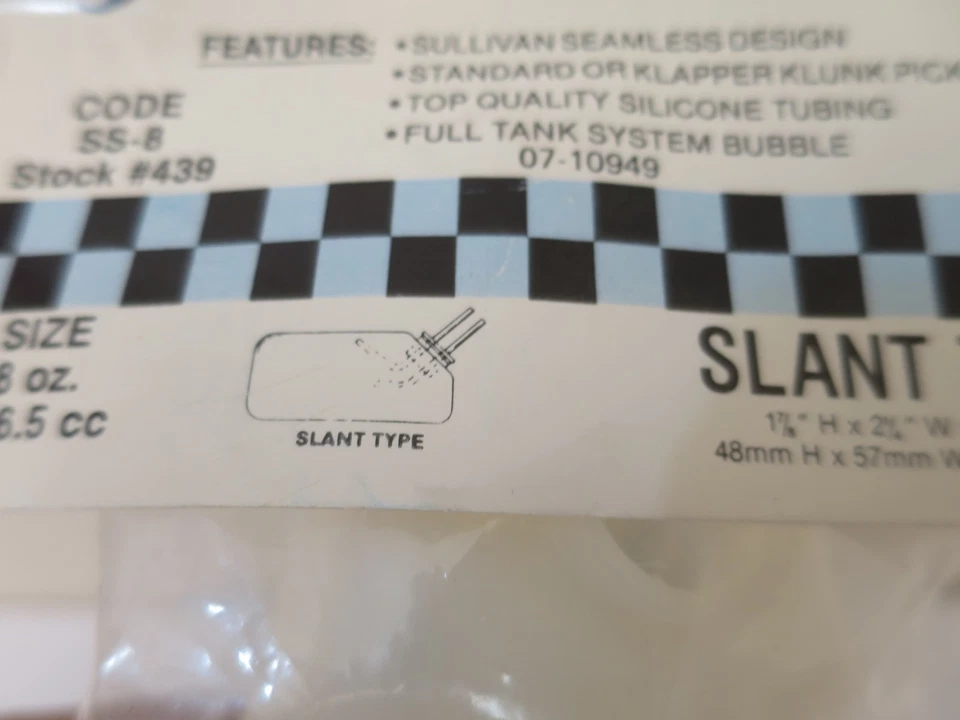 NOS Vintage Sullivan SS-8 Slant Type Fuel Tank System #439 R/C RC Model Airplane - Image 4 of 4