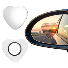 Heart-Shaped HD Glass Mirrors - Convex 360 Wide Angle - Side Rear - Blind Spot