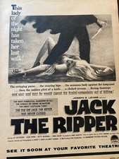 Jack the Ripper, Lee Patterson, Full Page Vintage Promotional Ad, aa