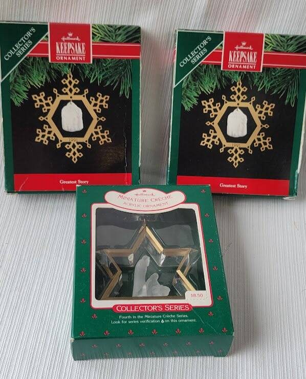 Hallmark Creche Ornaments ~1991 & 1988~ Tags Intact