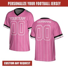 Custom Striped Team Football Jersey, Personalized Name And Number Jersey, Jersey