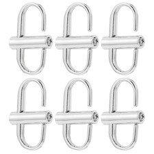 6 Pcs Steel Bag Strap Buckles Chain Extension Small Adjustment Buckle