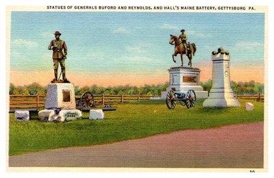 Postcard MONUMENT SCENE Gettysburg Pennsylvania PA m/01 AP5330