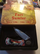 Csa Collectable Battle At Fort Sumter Folding Knife