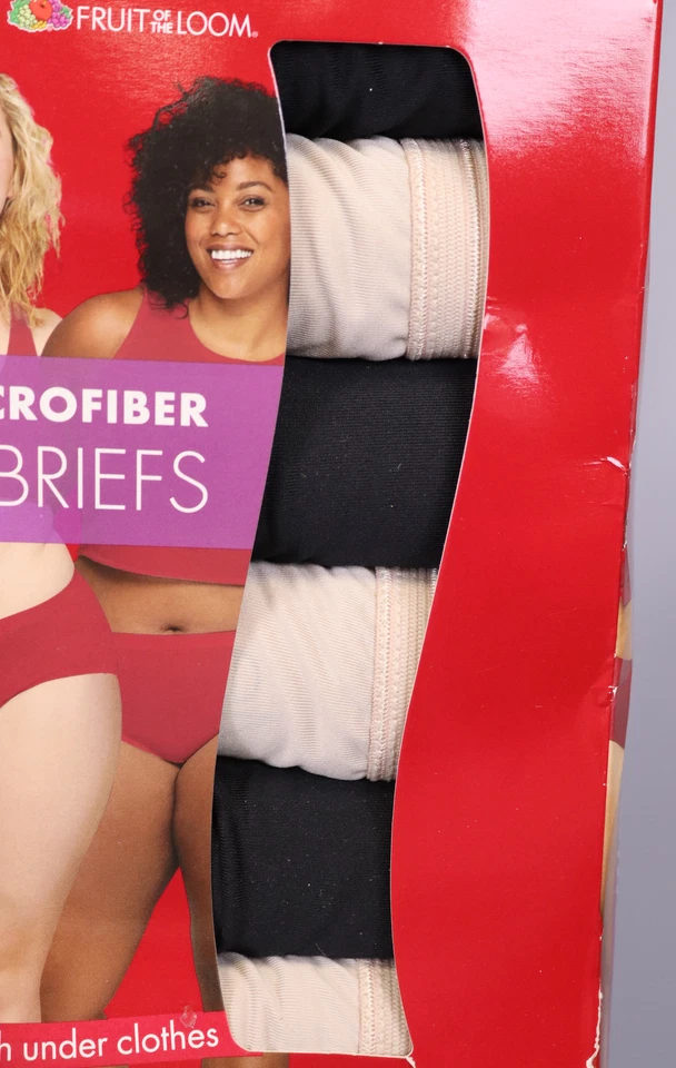 Fit for Me by Fruit of the Loom Women's Plus Size 6 Pack Size 9 - Image 2 of 4