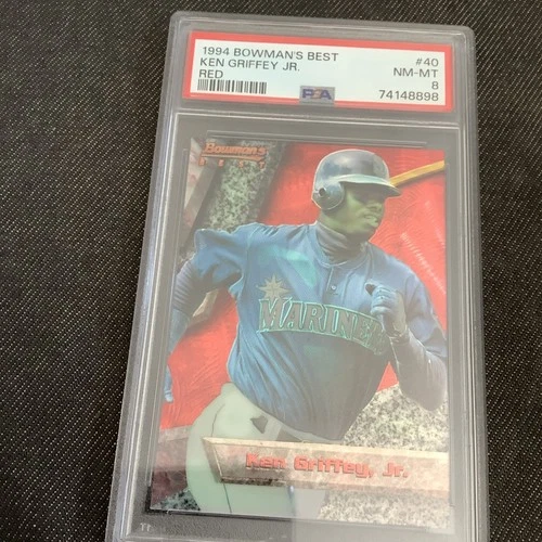Ken Griffey Jr 1994 Bowman's Best Red Insert #40 Seattle Mariners PSA 8